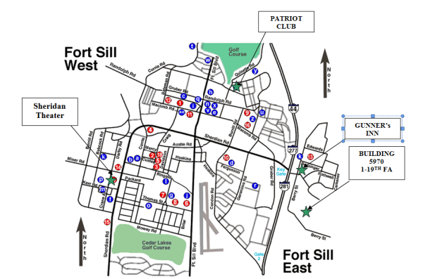 Map of graduation sites